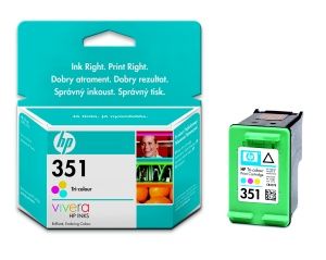 HP 351 - 3-farebná atramentová kazeta, CB337EE