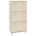 vidaXL Skrinka na topánky HAMAR, medovo hnedá 59,5x35x117 cm, borovica