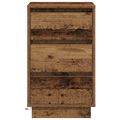 vidaXL Nočný stolík Staré drevo 39 x 34,5 x 65 cm Kompozitné drevo