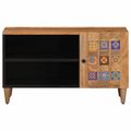 vidaXL TV skrinka Prírodná 80 x 33 x 46 cm Masívne mango drevo