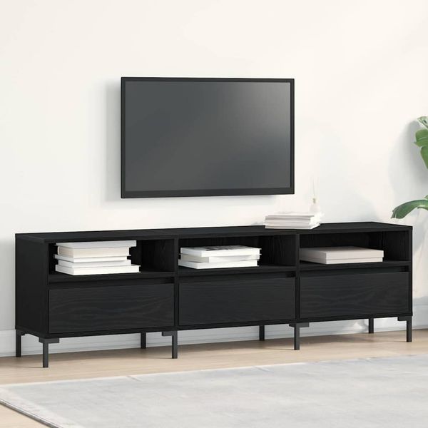 vidaXL TV skrinka Čierny dub 150 x 30 x 44,5 cm Kompozitné drevo