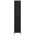 vidaXL Highboard Čierny dub 34,5 x 34 x 180 cm Kompozitné drevo