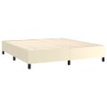 vidaXL Boxspring posteľ s matracom krémová 160x200 cm umelá koža