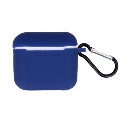 Puzdro pre Airpods Pro tmavomodré s háčikom
