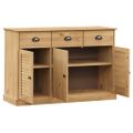 vidaXL Komoda so zásuvkami VIGO 113x40x75 cm borovicový masív