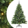 vidaXL Umelý vianočný stromček s 150 LED-i Zelená 150 cm PE a PVC
