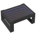 vidaXL Konferenčný stolík s nekonečnými LED čierny 70x50x30 cm