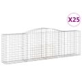 vidaXL Oblúkové gabionové koše 25 ks 400x50x120/140 cm pozink. železo