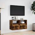 vidaXL TV nástenné skrinky s LED svetlami 2 ks dymový dub 41x31x45 cm