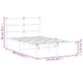 vidaXL Kovový rám postele s čelom čierny 120x200 cm