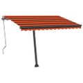 vidaXL Automatická markíza s LED a senzorom 300x250 cm oranžovo-hnedá