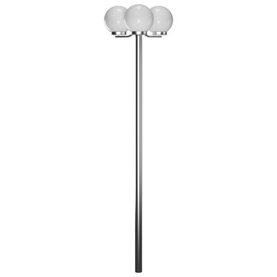 vidaXL Záhradné svietidlo so stĺpikom, 3 lampy 220 cm