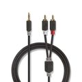 Kábel Jack 3,5mm stereo/2x Cinch 10m NEDIS CABW22200AT100