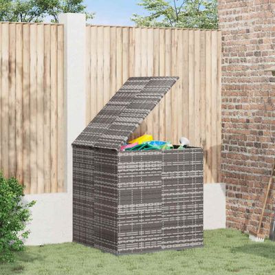 vidaXL Záhradný úložný box z polyratanu 100x97,5x104 cm sivý