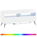 vidaXL LED TV kabinet Biela s vysokým leskom Kompozitné drevo