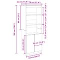vidaXL Vysoká skrinka staré drevo 70x35x180 cm kompozitné drevo