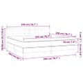 vidaXL Boxspring posteľ s matracom sivohnedý 200x200 cm látka