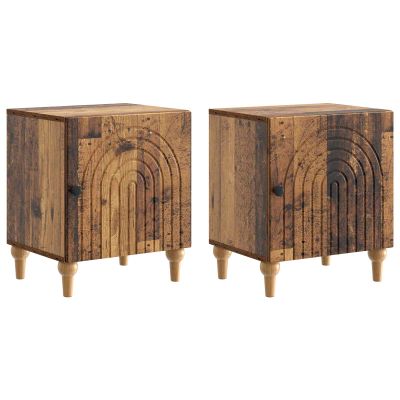 vidaXL Nočný stolík 2 pcs Staré drevo 43 x 34,5 x 50 cm