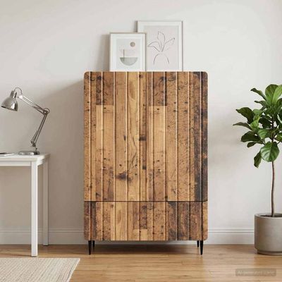 vidaXL Servírovacia skriňa Staré drevo 66 x 34,5 x 97 cm