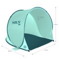Samorozkladací plážový stan NILS Camp NC3173 mätový