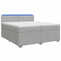 vidaXL Posteľ boxspring s matracom Svetlosivá 200 x 200 cm Látka