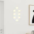 vidaXL Zrkadlo s LED svetlami 40x20 cm sklenené oválne