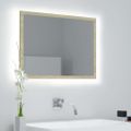 vidaXL LED kúpeľňové zrkadlo dubu sonoma 60x8,5x37 cm, akryl