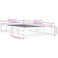 vidaXL Posteľný rám 75x190 cm malé jednolôžko masívne drevo