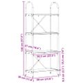 vidaXL Regál na knihy 4 úrovní 60 x 30 x 146 cm Kompozitné drevo