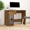 vidaXL Stôl dymový dub 100x50x75 cm spracované drevo