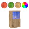 vidaXL LED komoda 60,5 x 37 x 100 cm Kompozitné drevo Remeselný dub