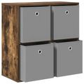 vidaXL Servírovacia skriňa Dymová dub 68,5 x 32 x 67 cm