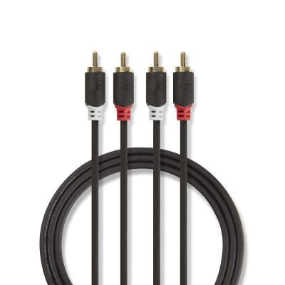 Kábel 2x Cinch konektor/2x Cinch konektor 1m NEDIS CABW24200AT10