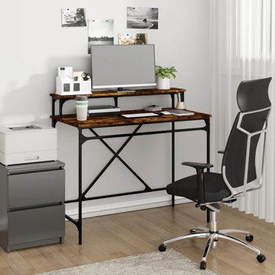 vidaXL Stôl dub sonoma 100x50x90 cm spracované drevo a železo