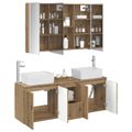 vidaXL Set kabinetov do kúpeľne 4 ks Dub artisan Kompozitné drevo