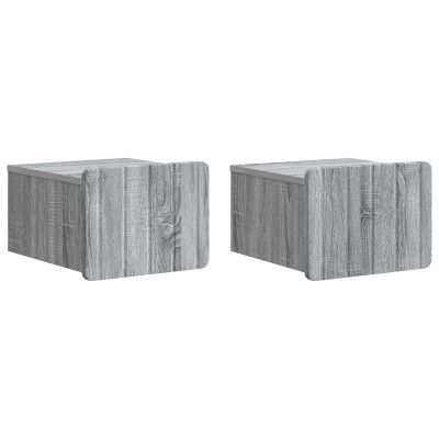 vidaXL Nástenná nočná skrinka 2 pcs Sivá sonoma 33 x 34,5 x 24 cm