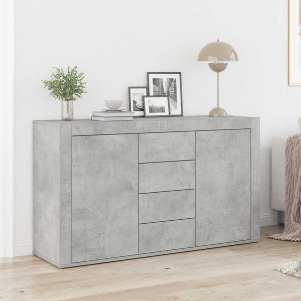 vidaXL Servírovacia skriňa so zásuvkou Betónová šedá 120 x 36 x 69 cm