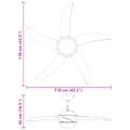 vidaXL Stropný ventilátor s osvetlením a diaľkovým ovládaním Ø 110 cm