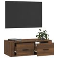 vidaXL Závesná TV skrinka hnedý dub 80x36x25 cm spracované drevo