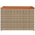 vidaXL Záhradné príručné stolíky 2ks béžové 55x34x37cm polyratan masív