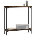 vidaXL Konzolový stolík dymový dub 75x22,5x75 cm kompozitné drevo