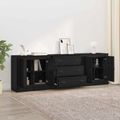 vidaXL Komody 3 ks Čierny dub 210 x 35,5 x 67,5 cm Kompozitné drevo