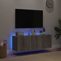 vidaXL TV nástenné skrinky s LED svetlami 2 ks sivé sonoma 60x35x41 cm