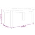 vidaXL Konferenčný stolík biely 80x50x40 cm borovicový masív