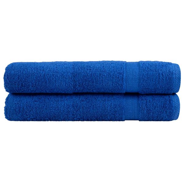 vidaXL Prémiové uteráky do sauny SOLUND 2 ks modré 80x200 cm 600 g/m2