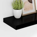 vidaXL Plávajúce nástenné police 2 ks, čierne 90x23,5x3,8 cm, MDF