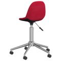3086070 vidaXL Swivel Dining Chairs 6 pcs Wine Red Fabric (3x333473)