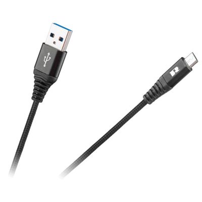 Kábel REBEL RB-6000-200-B USB/Micro USB 2m Black