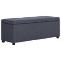 vidaXL Lavica s úložným priestorom 116 cm tmavosivá polyester