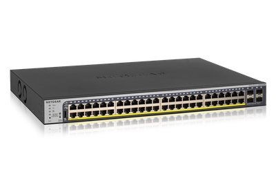 NETGEAR 48-Port Gigabit PoE+ (380W) SmartManaged Pro Switch with 4 SFP Ports